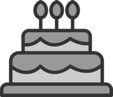 diseño de icono de vector de pastel de cumpleaños