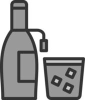 Wine Bottle Vector Icon Design