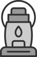 Oil Lamp Vector Icon Design