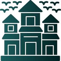 Haunted House Vector Icon Design