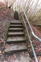 old stairs in the park in autumn photo