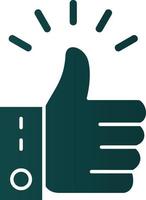 Thumbs Up Vector Icon Design