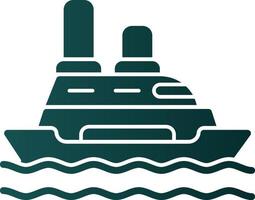 Cruise Ship Vector Icon Design