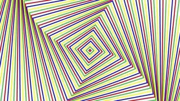 Color spin square simple flat geometric on white background loop. video