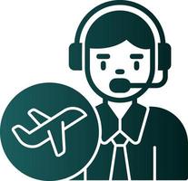 Travel Agent Man Vector Icon Design