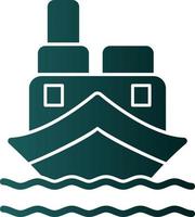 Cargo Boat Vector Icon Design