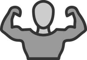 Muscle Man Vector Icon Design