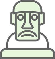 diseño de icono de vector moai