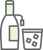 Wine Bottle Vector Icon Design