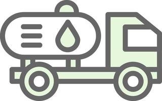 Oil Tanker Vector Icon Design