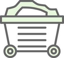 Mining Cart Vector Icon Design