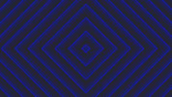 Blue square simple flat geometric on dark grey black background loop. Quadratic radio waves endless creative animation. Quadrate seamless motion graphic backdrop. Foursquare radar sonar rings design. video