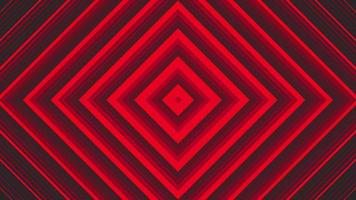 röd djärv fyrkant enkel platt geometrisk på mörk grå svart bakgrund slinga. video
