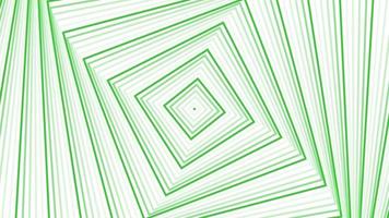 Green spin square simple flat geometric on white background loop. Quadratic radio waves endless creative animation. Quadrate seamless motion graphic backdrop. Foursquare radar sonar rings design. video