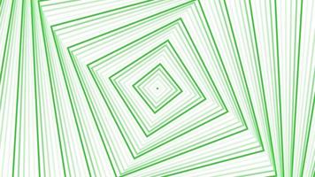 Green spin square simple flat geometric on white background loop. Quadratic radio waves endless creative animation. Quadrate seamless motion graphic backdrop. Foursquare radar sonar rings design. video