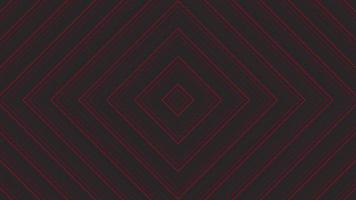 quadrado fino vermelho simples geométrico plano em loop de fundo preto cinza escuro. video