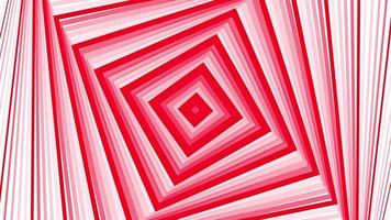 Red spin bold square simple flat geometric on white background loop. Quadratic radio waves endless creative animation. Quadrate seamless motion graphic backdrop. Foursquare radar sonar rings design. video