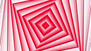 Red spin bold square simple flat geometric on white background loop. Quadratic radio waves endless creative animation. Quadrate seamless motion graphic backdrop. Foursquare radar sonar rings design. video