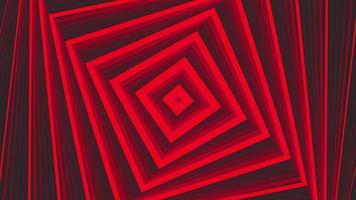 rotação vermelha negrito quadrado simples geométrica plana em loop de fundo preto cinza escuro. video
