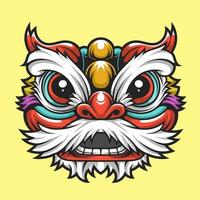 diseño de barongsai premium, diseño de vectores y diseño de logotipos, adecuado para el año nuevo cinese