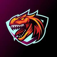 logotipo de esport t-rex, diseño vectorial y logotipo de esport, adecuado para esport, deporte y todo lo relacionado con este diseño vector