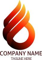 diseño de logotipo de bola de fuego. diseño vectorial y logotipo de la empresa, adecuado para su negocio vector