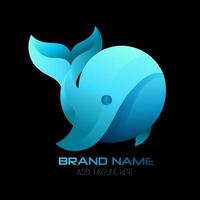 diseño de logotipo de ballena. diseño vectorial y logotipo de la empresa, adecuado para su negocio vector