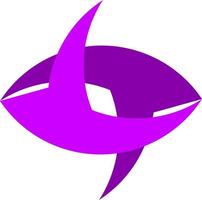 ilustración de un tiburón. logotipo morado. las ilustraciones y clipart. diseño de logo. vector