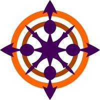 The illustrations and clipart. logo design. arrow symbol with a circle vector