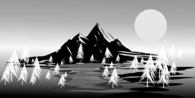 The illustrations and clipart. mountain landscape illustration vector