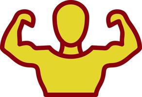 Muscle Man Vector Icon Design