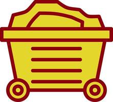 Mining Cart Vector Icon Design