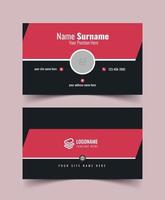 Red Modern Creative and Clean Business Card Template vector