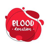 Blood Donation abstract graphic liquid organic shape elements. Dynamical fluid isolated red drops banners with flowing lines. Template for medical design, logo, flyer or presentation, Donor Day. vector