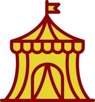 Circus Tent Vector Icon Design