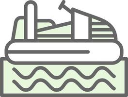 Bumper Boat Vector Icon Design