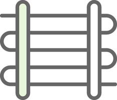 Towel Rail Vector Icon Design