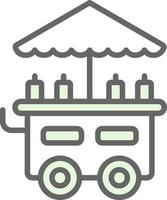 Food Cart Vector Icon Design