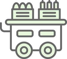 Food Cart Vector Icon Design