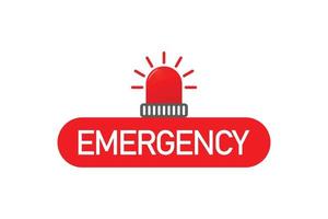 sirena roja de emergencia o diseño de vectores de rescate.