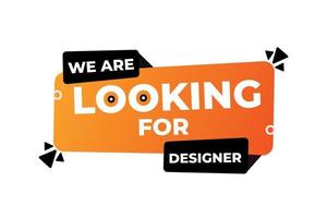 We are looking for designer vector illustration