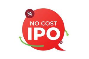 Vector no cost ipo payment design vector