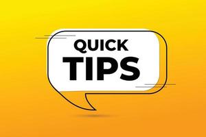 Quick tips design vector element.