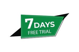 7 Days Free Trial Vector design.