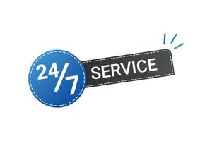 Service everyday 24 Hours 7 Days Vector Element