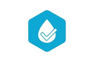 Water drop and check mark vector illustration