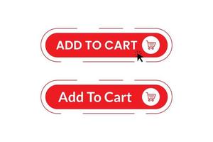 Add to cart buttons With shop icon Vector element Design