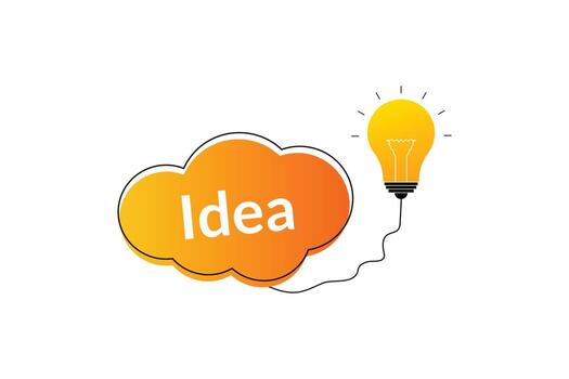 Idea with bulb vector design.