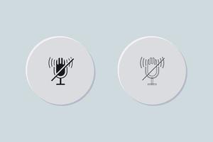 Microphone icon voice mute sign Vector element