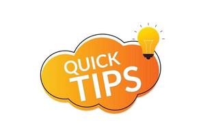 Quick tips with bulb vector design.